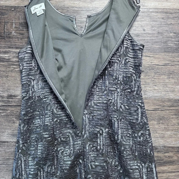 Jessica H Gray Sleeveless V-neck Sheath Mini Dress for Cocktail - Picture 3 of 9